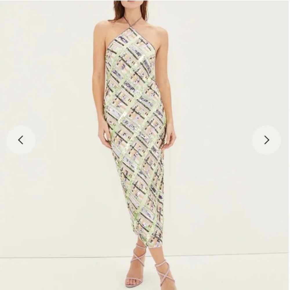 NWT NEW VERONICA BEARD Cherie Sequin Halter Dress - Size US 8